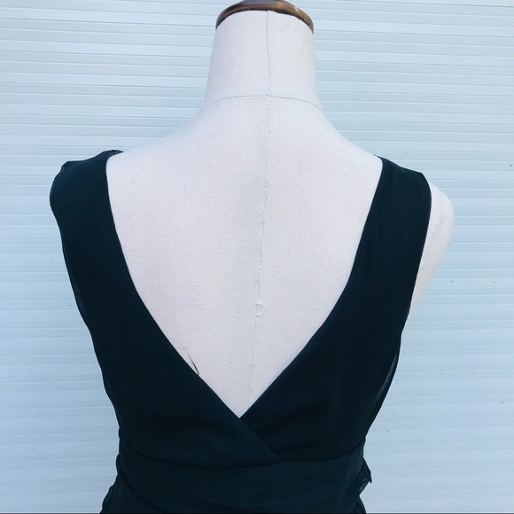 LUSHOUS Black Sheer Layered Fit Flare Dress Event Cocktail Party Size 8 - Picture 5 of 7